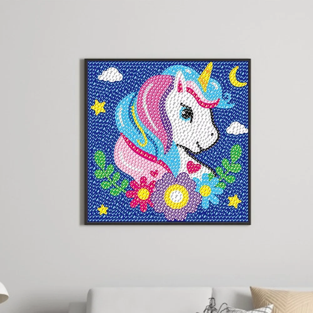Diamond Painting - Full Crystal Rhinestone - Unicorn(18*18cm)