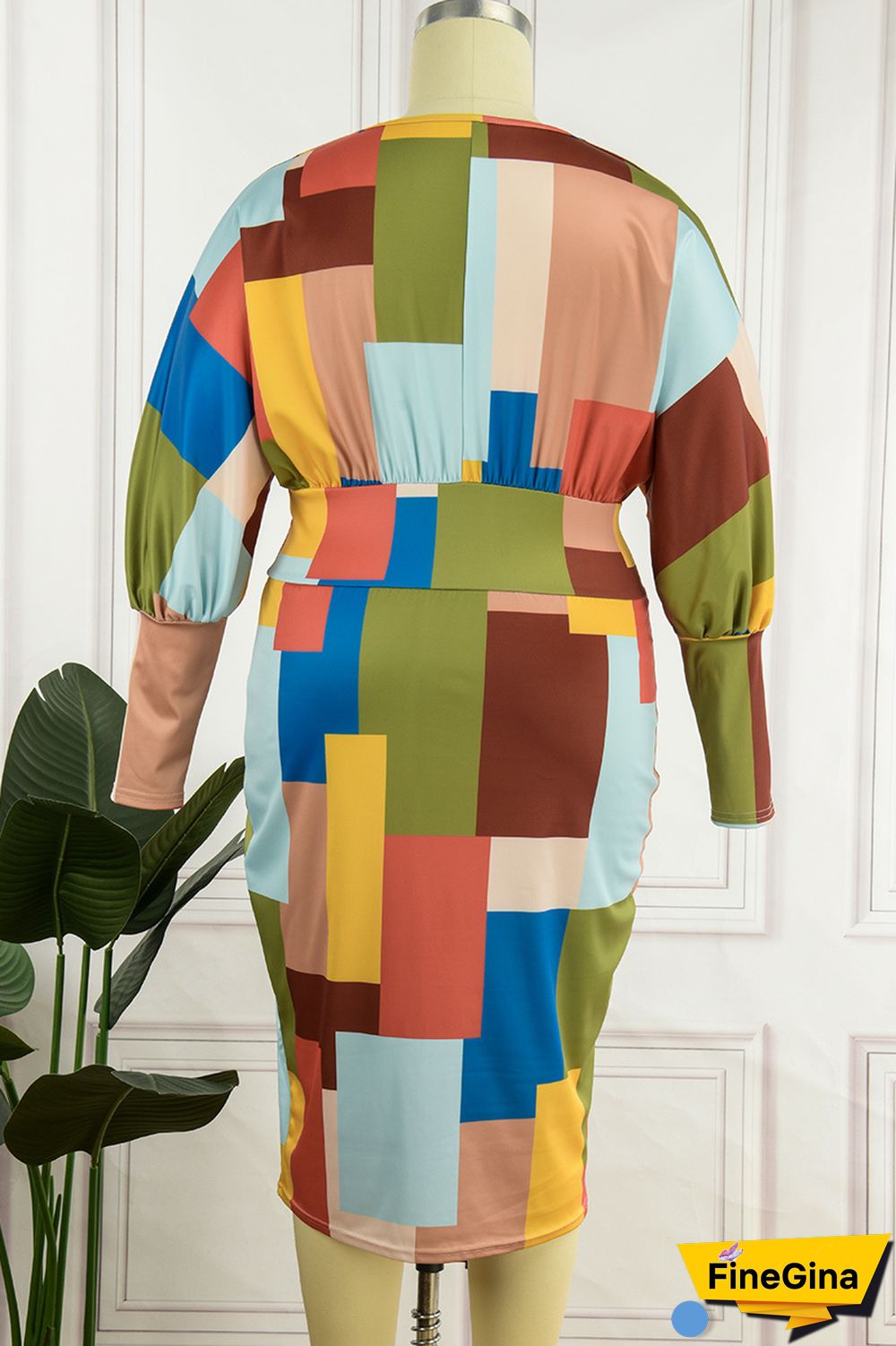 Apricot Sexy Casual Print Bandage Printing V Neck Wrapped Skirt Dresses