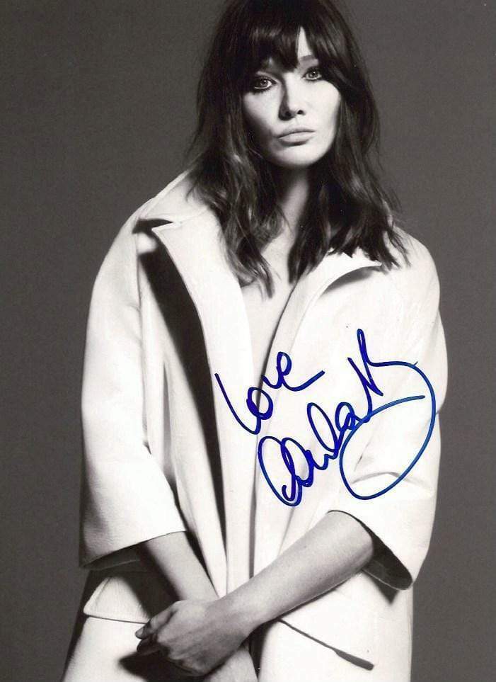 Carla Bruni-Sarkozy SINGER-SONGWRITER autograph, In-Person signed Photo Poster painting