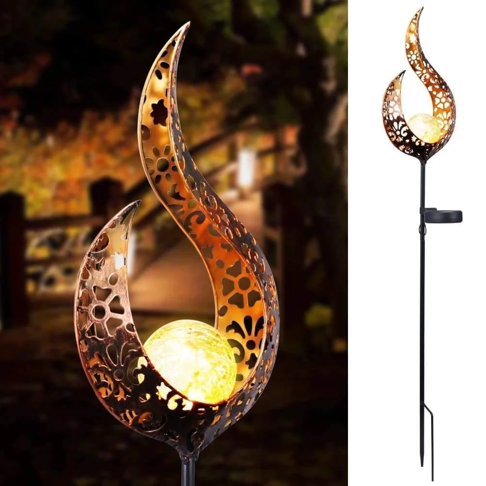 2021 Upgrade Solar Powered Garden Moon Lights