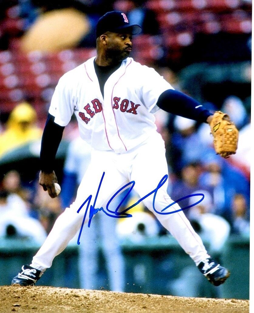 Signed 8x10 HEATHCLIFF SLOCUMB Boston Red Sox Autographed Photo Poster painting - COA