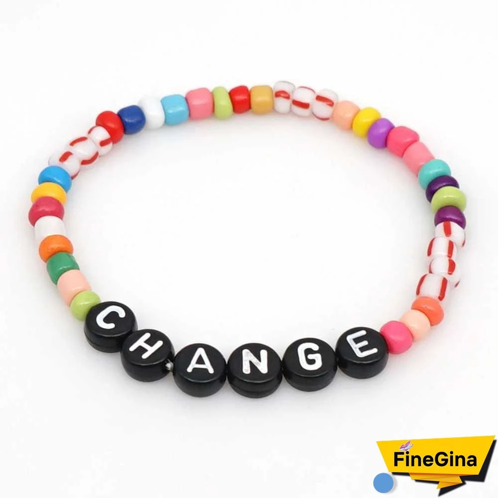 Personalized Saying Alphabet Bead Word Kandi Bracelets