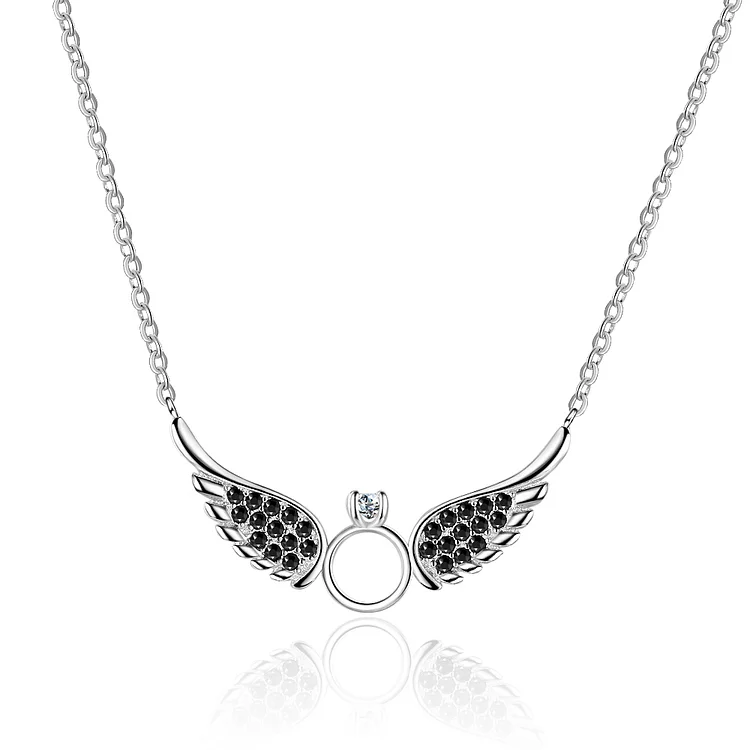 925 Silver Wings Pendant Necklace for Women