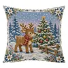 Christmas DIY 11CT Stamped Cross Stitch Throw Pillow Kit 45x45cm