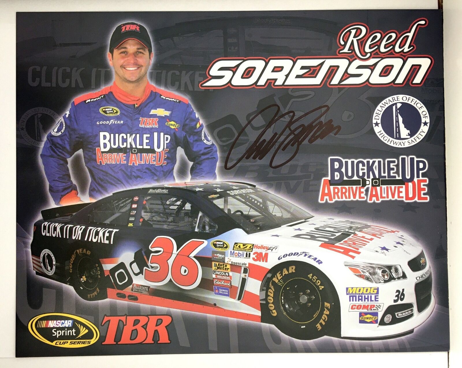 Reed Sorenson Signed 8x10 Photo Poster painting Promo Hero Card Postcard NASCAR  SHIP Auto