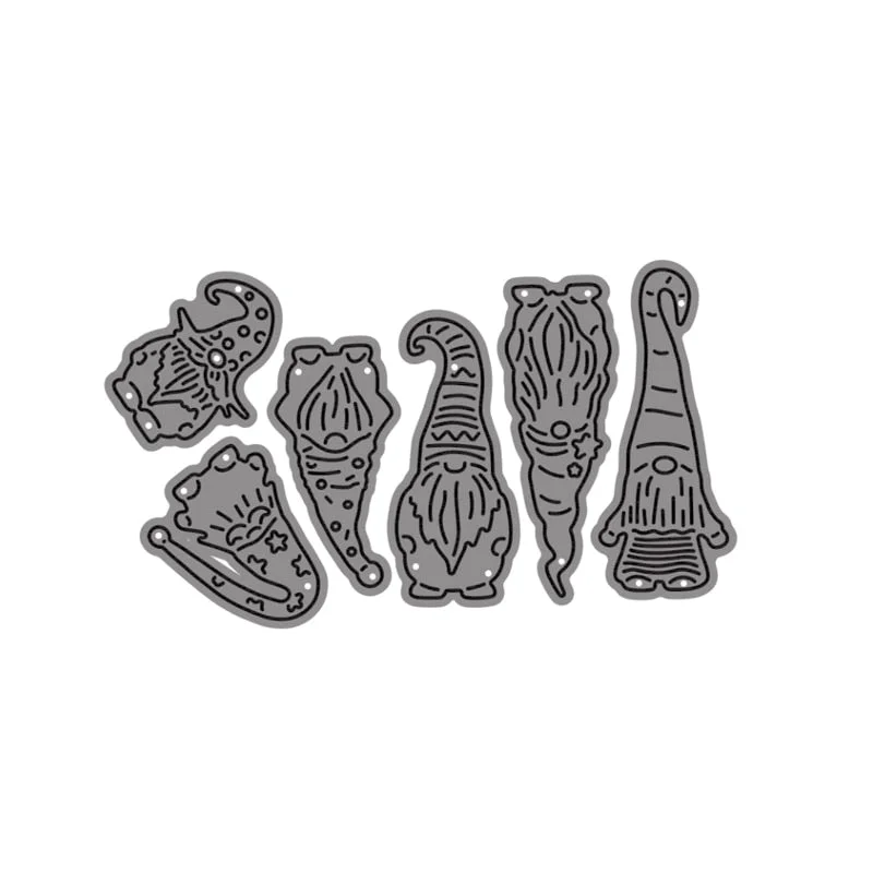 6pcs Happy Halloween Dwarf  Metal Cutting Dies Stencils For DIY Scrapbooking Photo Album Season Embossing DIY Paper Cards  New