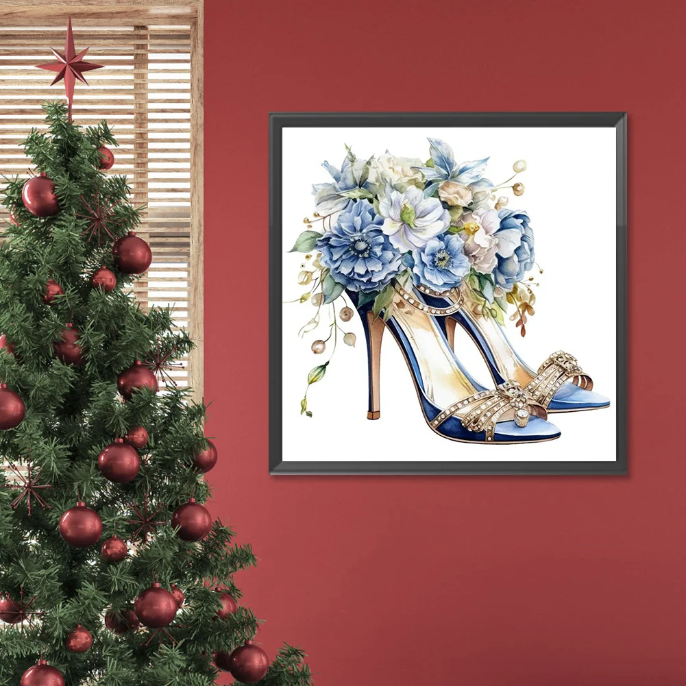 Full Round Diamond Painting 30*30cm - Flower High Heels