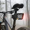 Bicycle Rear Number Light Sign Type-C Rechargeable Bicycle LED Taillights 3 Modes Road Bike Illuminated Tailplates Night Riding Safety Warning Lights