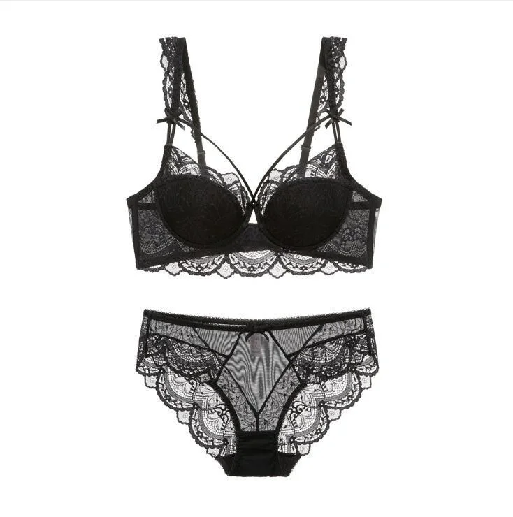 Billionm romantic temptation Bra set women's fashion lace underwear Push Up Lade bra and panties set plus size A-E cup