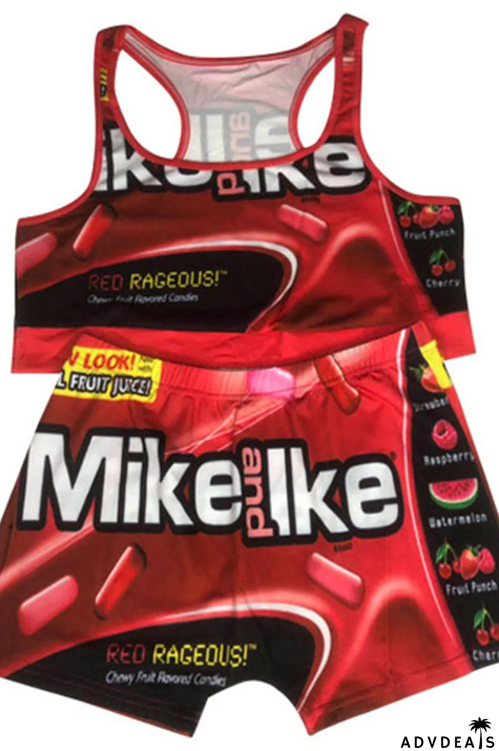 Gold Sexy Europe and America Print Solid Straight Sleeveless Two Pieces