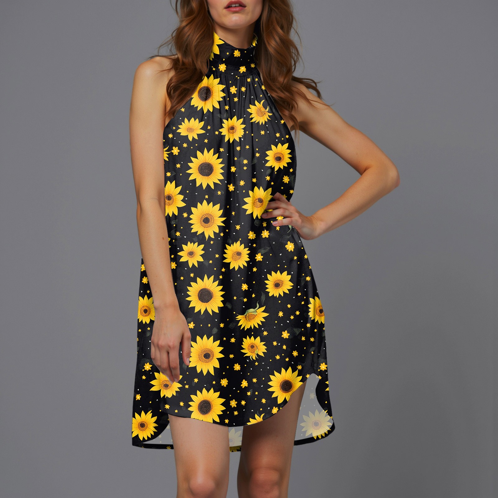Womens Dresses Casual Summer Dresses For Women Casual Floral Neck Vacation Sundresses Vestidos Largos