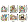 (US Only)6pcs 2D Flat Hello Summer DIY Diamond Painting Fridge Magnets for Home Decor