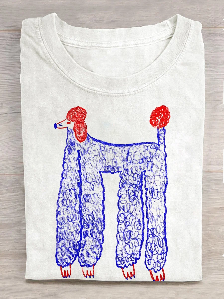 Eagerlys Cute Dog Art Print T-shirt Eagerlys