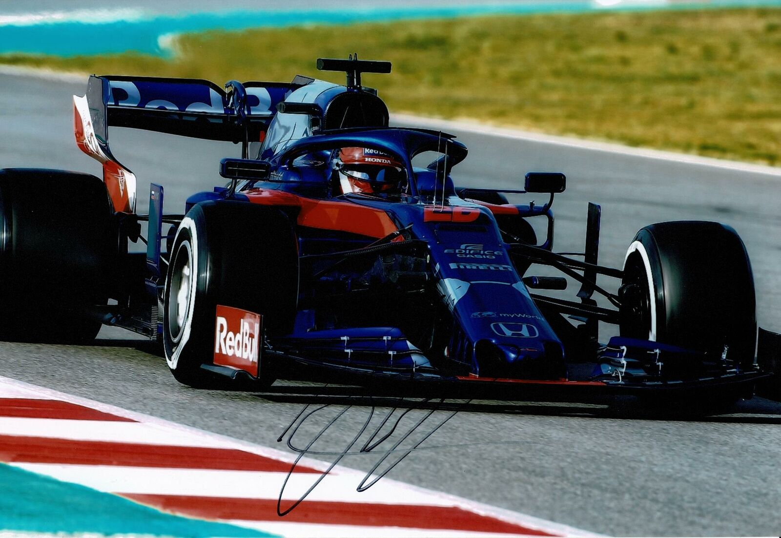 Daniil Kvyat SIGNED 12X8 Photo Poster painting Toro Rosso, Red Bull, AlphaTauri AFTAL COA (3603)