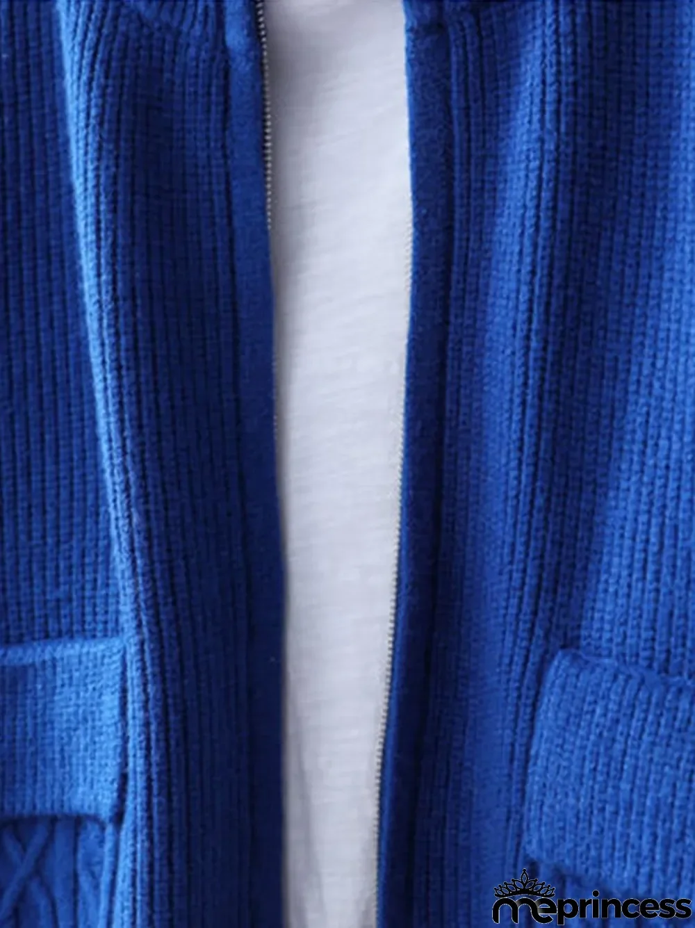 Women's Retro Literary Loose Casual Zipper Cardigan Sweater