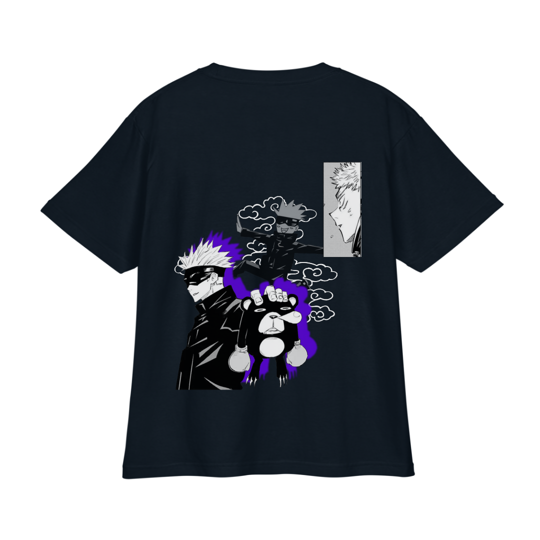 "Satoru Gojo Bear - Jujutsu Kaisen" Backprint Oversize T-Shirt