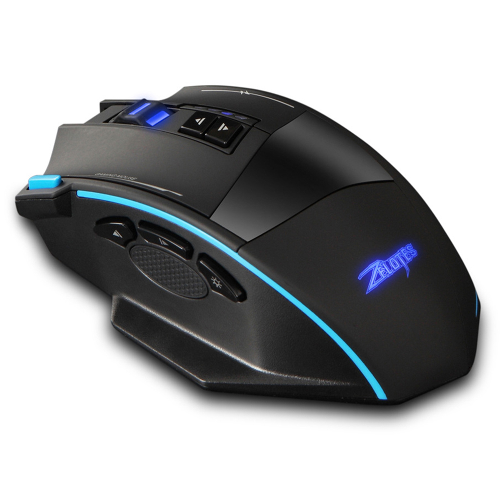 

ZELOTES F-15 Wireless Wired Backlight 5 Gears 4800DPI Optical Gaming Mouse, 501 Original