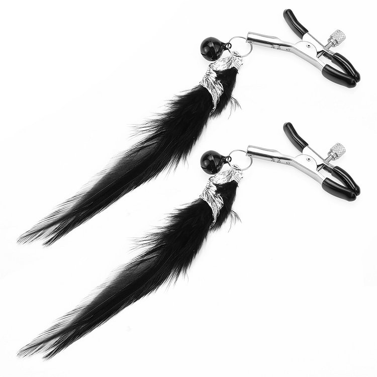 Titillating Nipple Clip Metal Fan-Shaped Feather Sm Nipple Stimulation Punishment Tuned Sex Toy