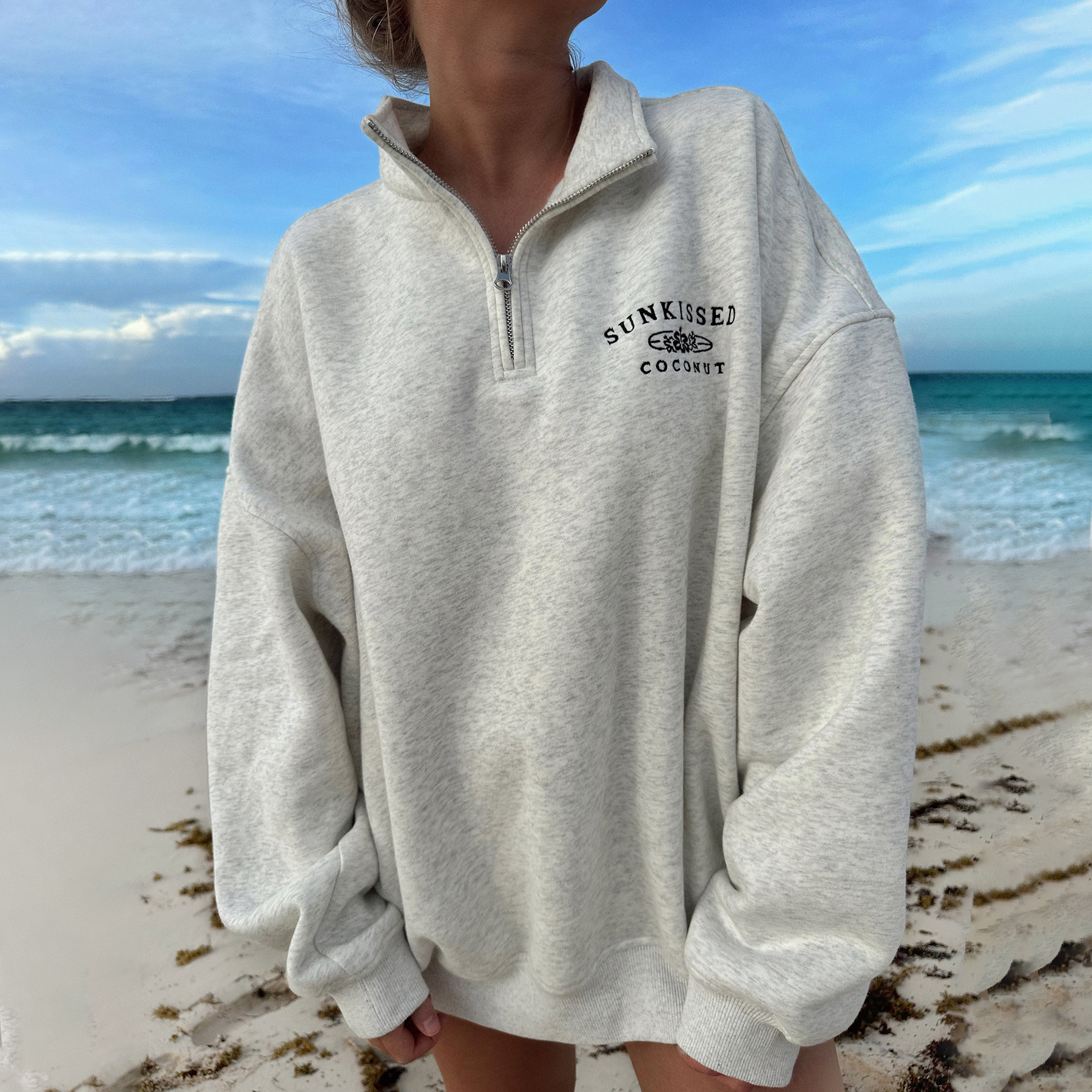 Girl's QUARTER ZIP SWEATSHIRT
