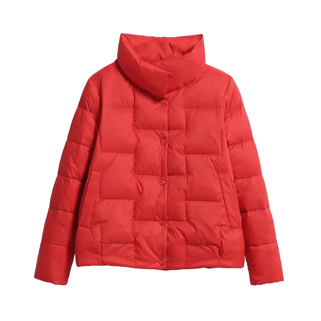 Toloer Autumn And Winter Trapezoidal White Duck Down Down Jacket Thin Loose Casual Big Lapel Collar Short Coat Tide-Outfit Ideas