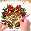 6PCS  DIY Pearl Diamond Painting Christmas Fridge Magnets, Sparkling Rhinestone Refrigerator Magnet Craft Kit for Home Decor & Gifts