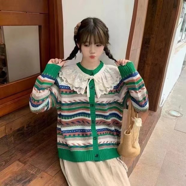 Chicfifth Sweater Women Winter Long Sleeve High Quality Autumn Vintage Top Knitted Cardigan