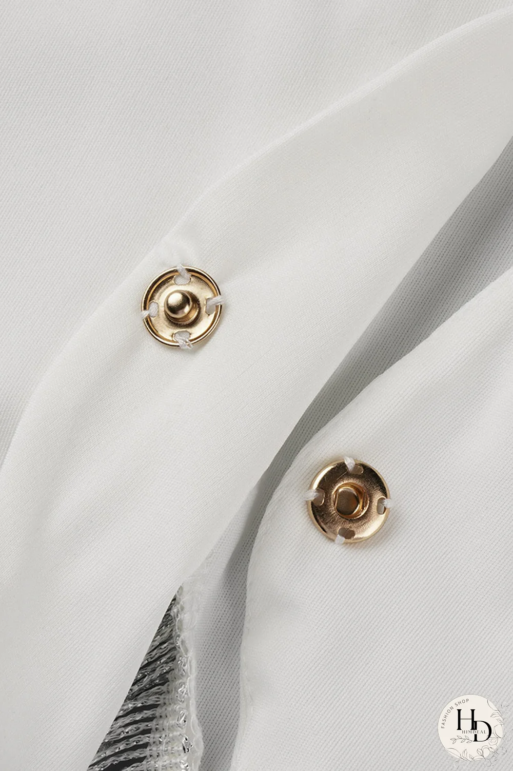 White Fashion Solid Tassel Turndown Collar Long Sleeve Two Pieces