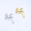 5Pcs/Lot Sweet Coconut Tree Palm Charms 12x18mm Stainless Steel Plant Pendants for Earrings Necklace Jewelry Making Accessories