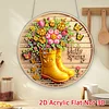 Rain Boots DIY Diamond Painting Hanging Pendants Acrylic Crafts Kit for Home Wall Decor