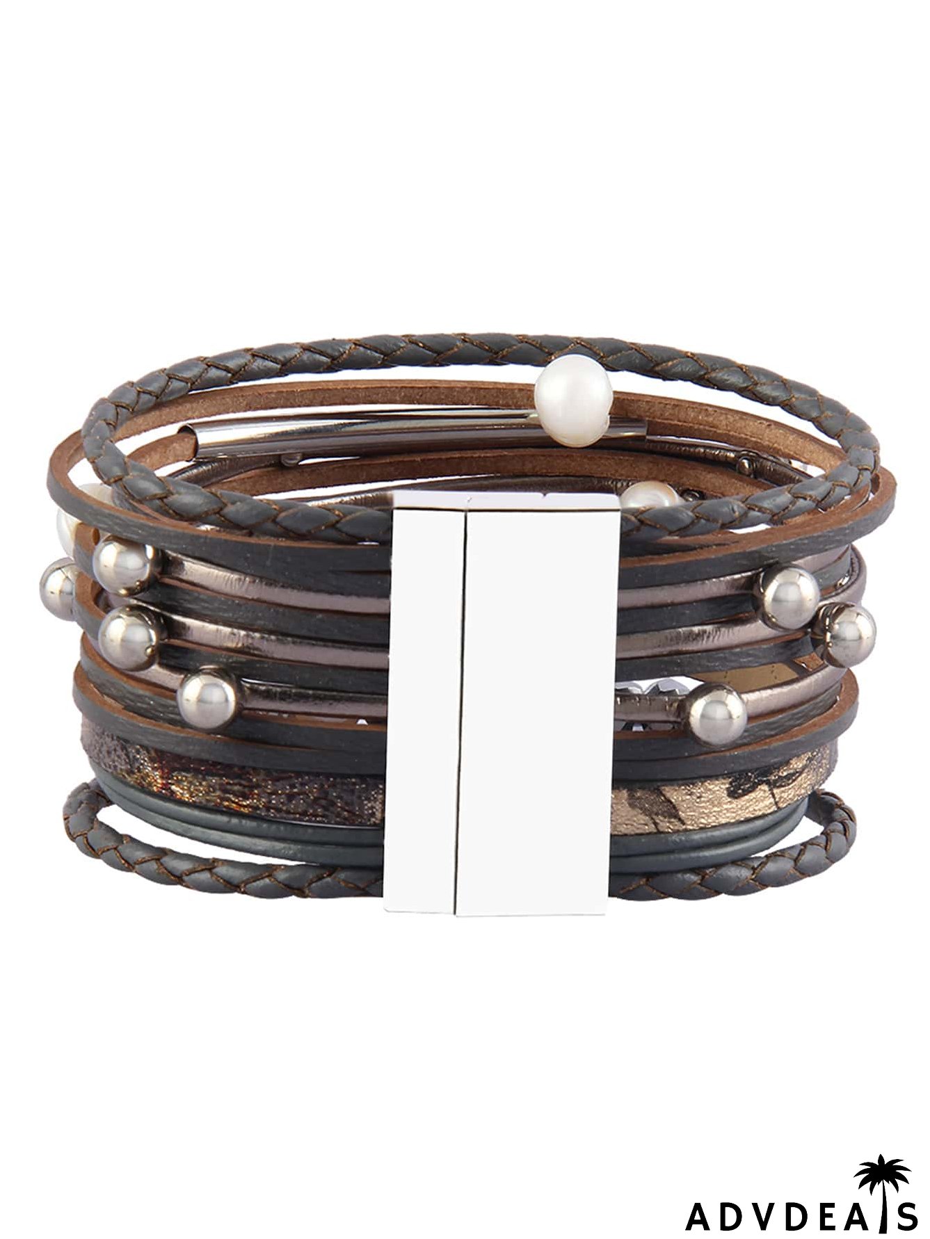 Faux Pearl Decor Layered Bracelet