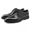Mens Brown Casual Derby Dress Shoes
