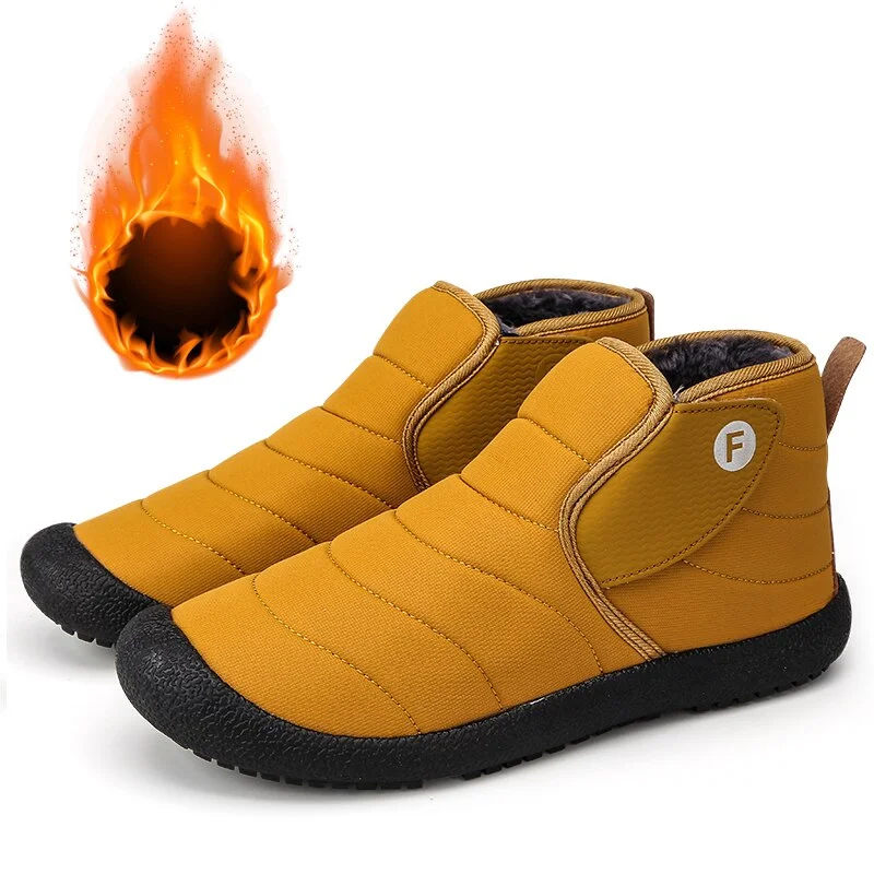 2021 Plus Size New Outdoor Snow Winter Couples Plus Size High Top Plus Cashmere Cotton Shoes Men Boots Genuine LeatherMen Shoes