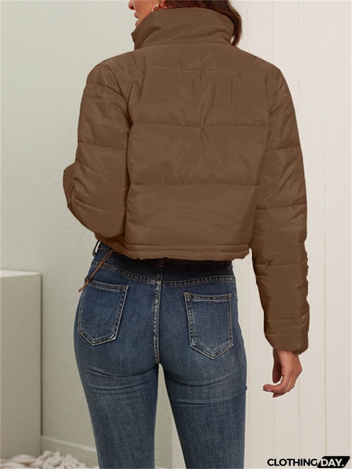 Winter Fashionable Women's Warm Crop Down Coats