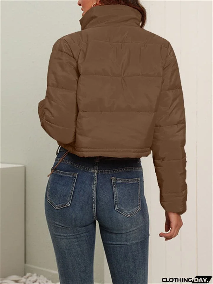 Winter Fashionable Women's Warm Crop Down Coats