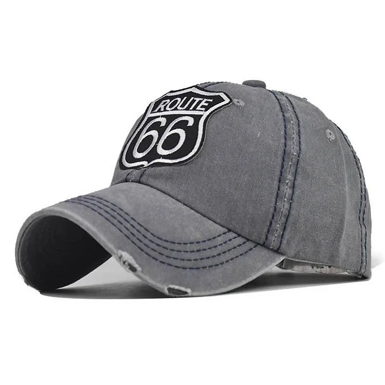 Outdoor ROUTE66 alphabet embroidery baseball cap