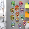 12pcs Skull Diamond Painting Refrigerator Magnets
