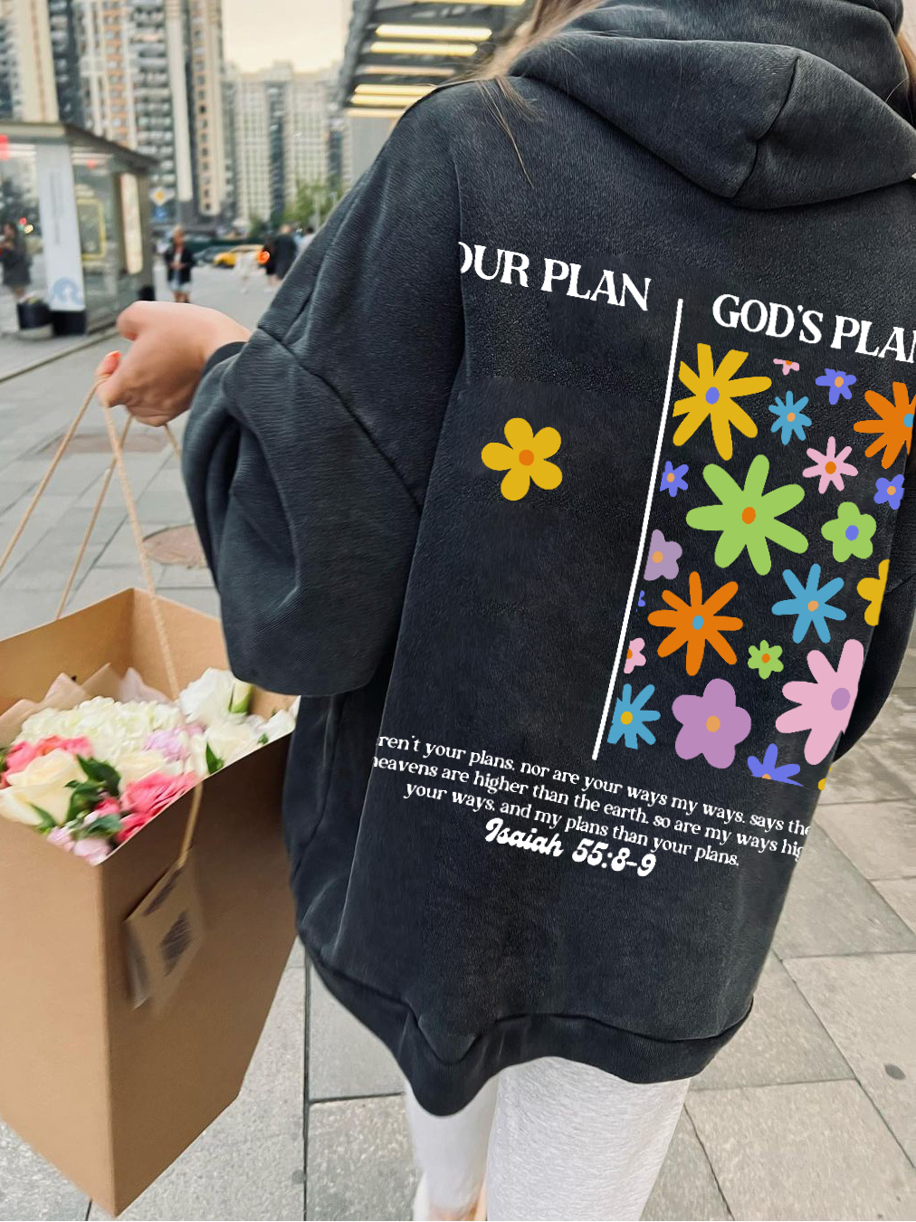 GOD'S PLAN UNISEX WASHED HOODIE / DarkAcademias /Darkacademias
