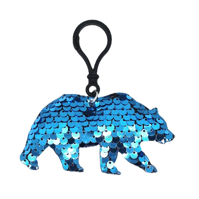 Reflective Sequin Keychain Fashion Cartoon Animal Pendant Bag Pendant