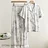 Avatarxai Female 2Pcs Pajamas Set Lounge Wear Gray Print Flower Long Sleeve Trouser Suits Spring Summer Casual Home Clothes Underwear