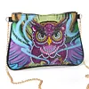 DIY Owl shaped diamond painting one-shoulder chain lady bag