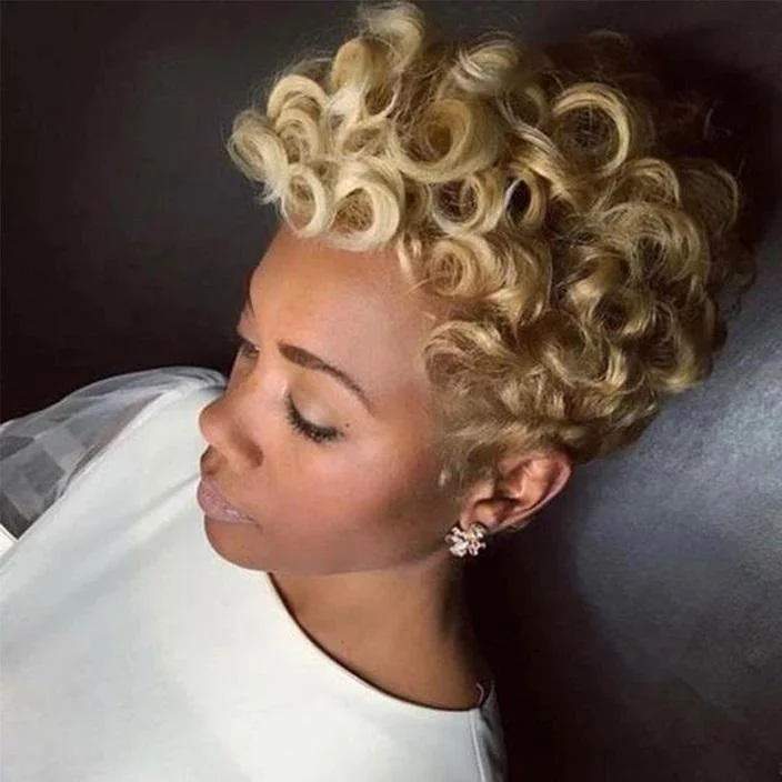ELCNEPAL® | Gorgeous Short Curly High-Density Hair Wig For Women ELCNEPAL