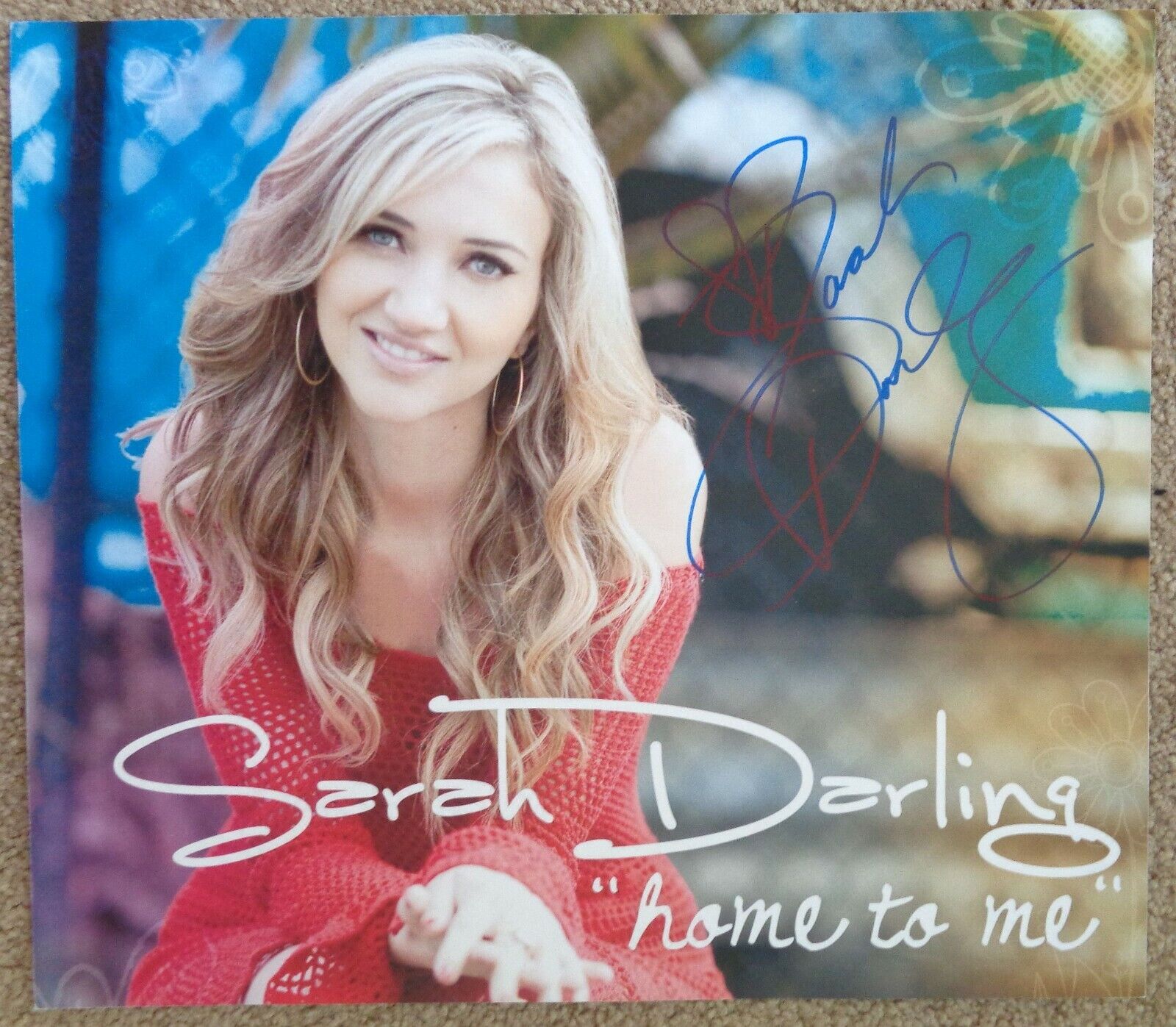 Signed SARAH DARLING POSTER In-Person Home To Me w/proof Autograph