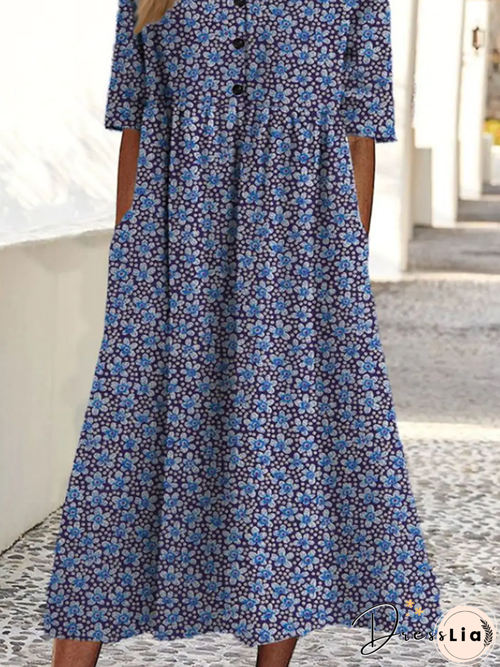 Floral Half sleeve Casual Dresses