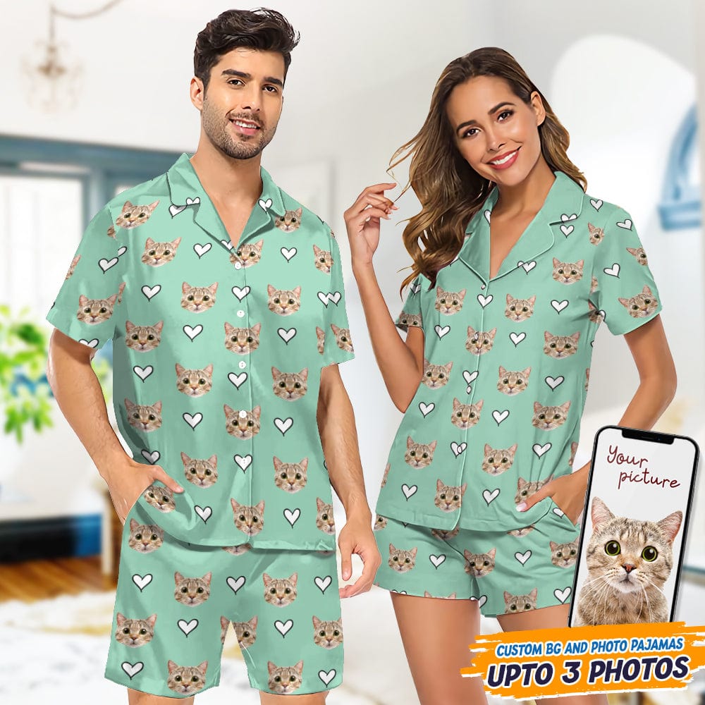 Tapir Pyjamas Custom Cat Photo With Icon Decoration Short Pajamas