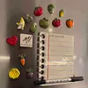 High-quality ceramic refrigerator magnets shaped like realistic sticky notes