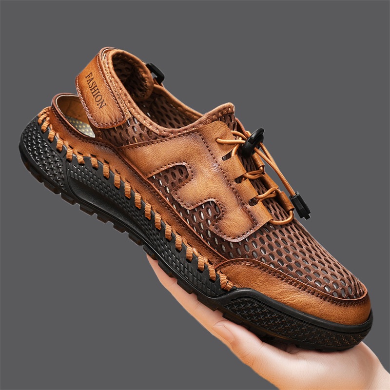 Men's Leather Sandals Multi-Vent Design & All-Day Comfort | ARKGET