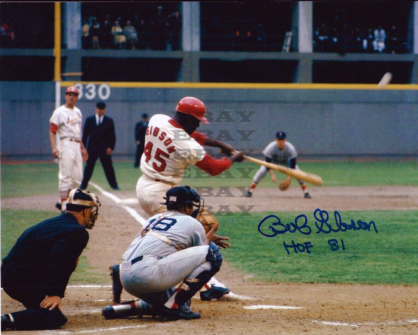 BOB GIBSON HOF 81 St Louis Cardinals Signed 8x10 autographed Photo Poster painting Reprint