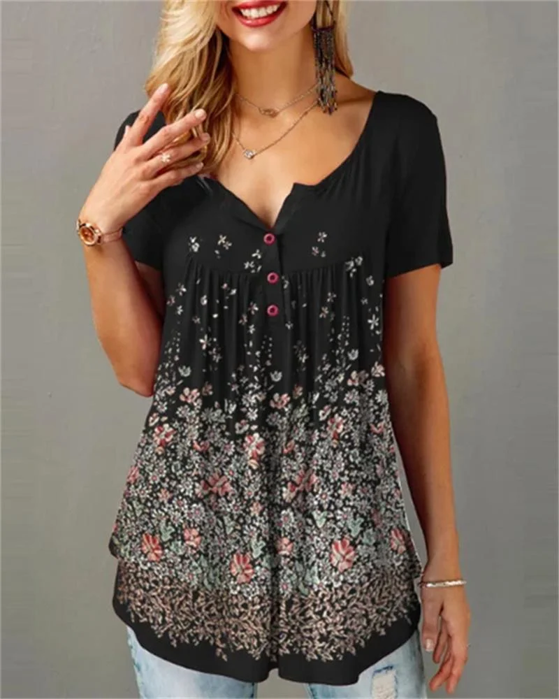 Casual Printed Short Sleeve T-Shirt