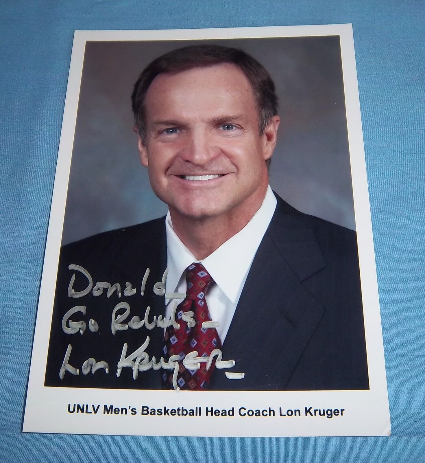 UNLV Coach Lon Kruger Signed Autographed 5x7 Photo Poster painting Oklahoma