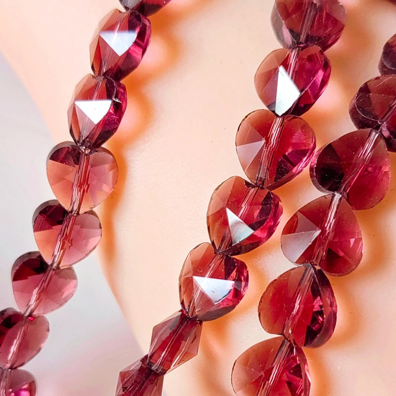 10 PCS/Package 14mm Diameter 10mm Glass Heart Shape Jewelry Accessories